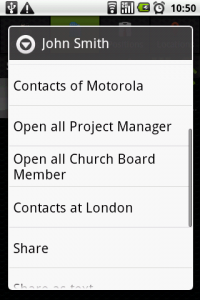 Corporate Contacts screenshot