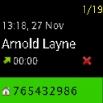 Detail mode of the Log for SmartWatch