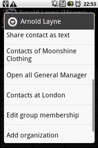 Fast Dialer v.3.3.0 Corporate Contacts integration